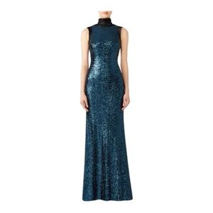 Badgley Mischka Sapphire Sequin Gown